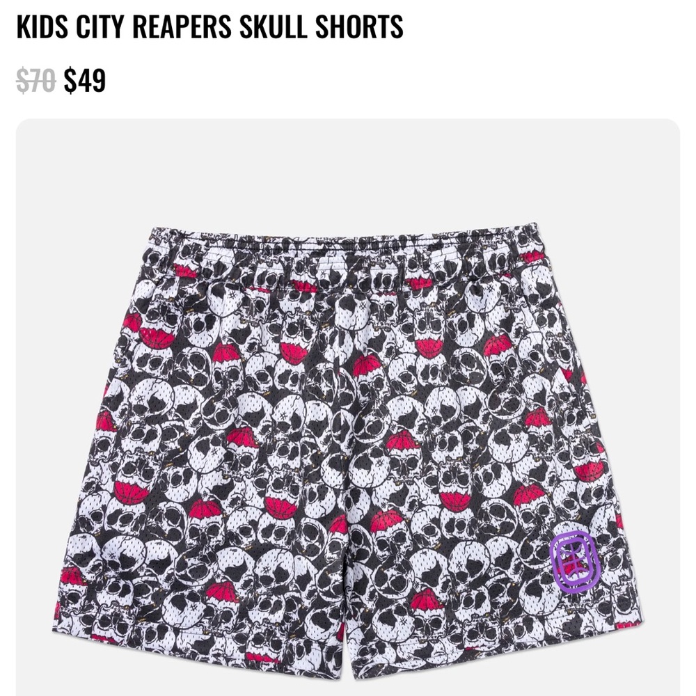 Kids Overtime City Reapers Skull shorts Large